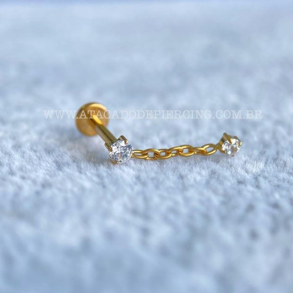 Labret Rosca Interna Titânio Ponto de Luz Zircônias - Imagem 2
