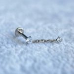 Labret Rosca Interna Titânio Ponto de Luz Zircônias