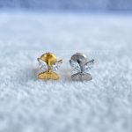Labret Rosca Interna Titânio Borboleta Zircônias