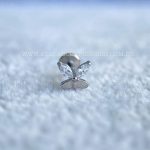 Labret Rosca Interna Titânio Borboleta Zircônias - Imagem 4