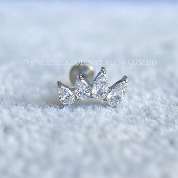Labret Rosca Interna Titânio Cluster Zircônias - Imagem 2