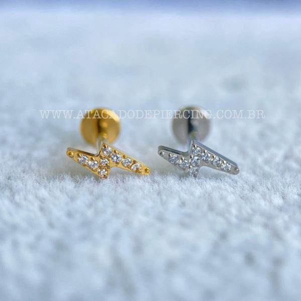 Labret Rosca Interna Titânio Raio Zircônias - Imagem 1