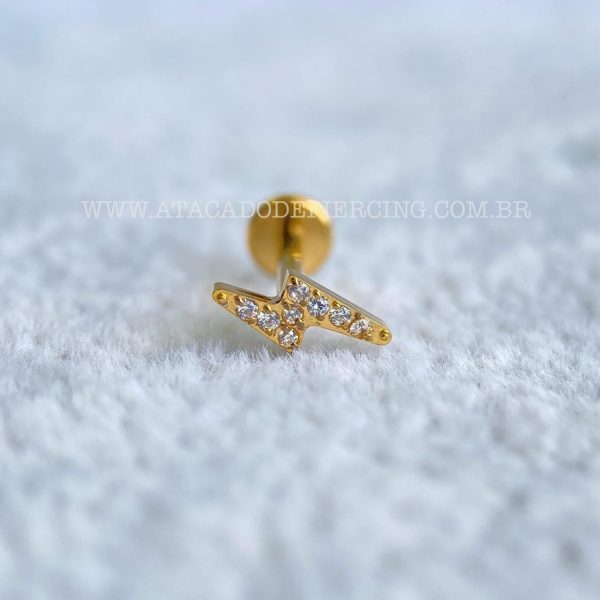 Labret Rosca Interna Titânio Raio Zircônias - Imagem 2