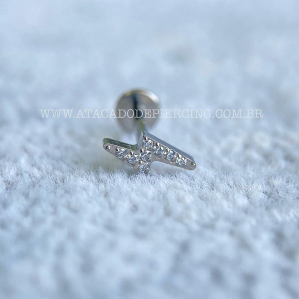 Labret Rosca Interna Titânio Raio Zircônias - Imagem 4
