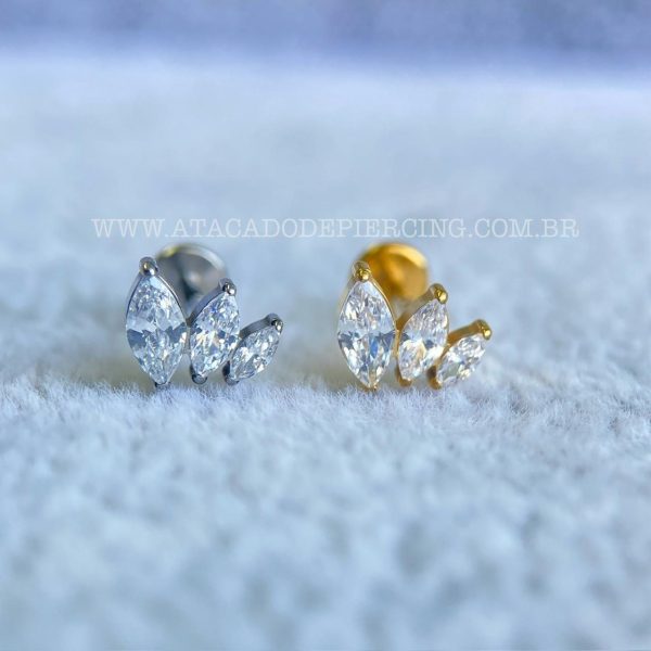 Labret Rosca Interna Titânio Cluster Zircônias - Imagem 1