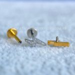 Labret Rosca Interna Titânio Raio Zircônias - Imagem 3