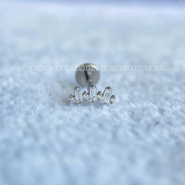 Labret Rosca Interna Titânio Cluster Zircônias - Imagem 4