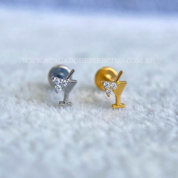 Labret Rosca Interna Titânio Taça Zircônias - Imagem 1