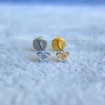 Labret Push Pin Titânio Estrela Zircônias