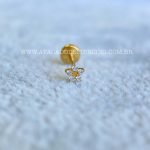 Labret Push Pin Titânio Estrela Zircônias - Imagem 4