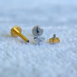 Labret Rosca Interna Titânio Estrela Zircônias - Imagem 3