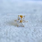 Labret Rosca Interna Titânio Flor Zircônias - Imagem 2