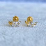 Labret Rosca Interna Titânio Cluster Zircônias Gold Pvd