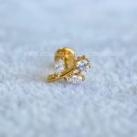 Labret Rosca Interna Titânio Flor Zircônias - Imagem 2
