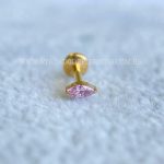 Labret Rosca Interna Titânio Zircônia Rosa - Imagem 2