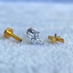 Labret Rosca Interna Flor Titânio Zircônias - Imagem 5