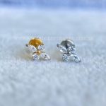 Labret Rosca Interna Flor Titânio Zircônias