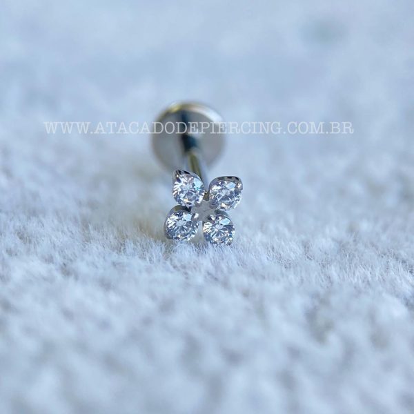 Labret Rosca Interna Trevo Titânio Zircônias - Imagem 4