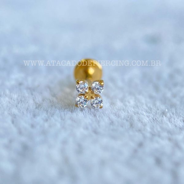 Labret Rosca Interna Trevo Titânio Zircônias - Imagem 3