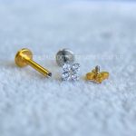 Labret Rosca Interna Trevo Titânio Zircônias - Imagem 2