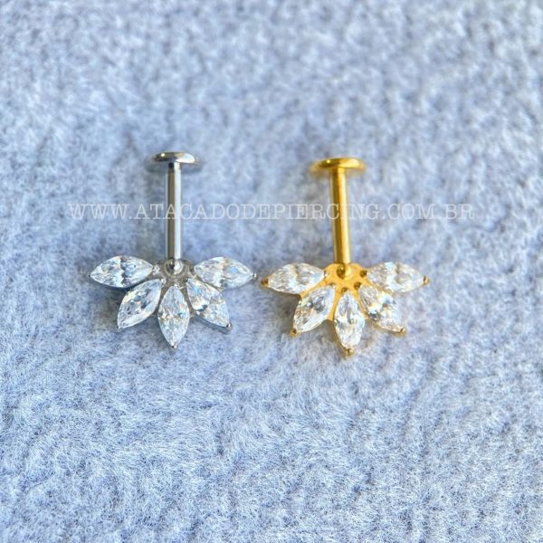Labret Rosca Interna Cluster Titânio Zircônias - Imagem 1