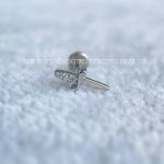 Labret Rosca Interna Aço Adaga Zircônias - Imagem 4