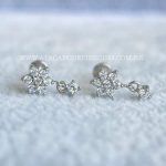 Labret Rosca Interna Aço Flor Zircônias - Imagem 3