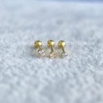 Minibarbell Ouro 18k Zircônia - Imagem 5