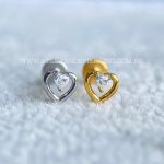 Labret Rosca Interna Aço Zircônia Coração