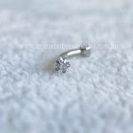 Minibarbell Curvo Aço 316L Rosca Interna Zircônia Estrela - Imagem 5