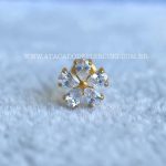 Labret Rosca Interna Titânio Flor Zircônias - Imagem 2