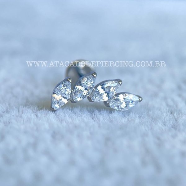 Labret Rosca Interna Titânio Cluster Zircônias - Imagem 3