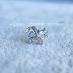 Labret Rosca Interna Titânio Borboleta Zircônias - Imagem 5