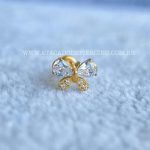 Labret Rosca Interna Titânio Borboleta Zircônias - Imagem 4
