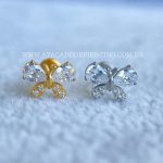 Labret Rosca Interna Titânio Borboleta Zircônias